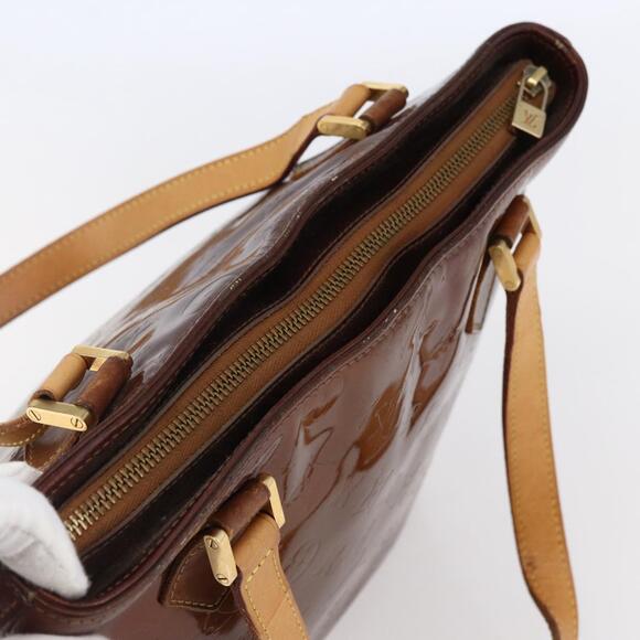 LOUIS VUITTON Monogram Vernis Houston Hand Bag Bronze M91122 - Picture 6 of 12